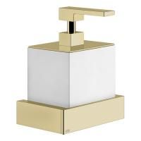 GESSI  INVERSO ACCESSORIES Дозатор для жидкого мыла настенный белый, цвет: Brass Brushed PVD