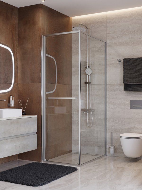 Душевой уголок CEZARES LUX-AH-FS-1 арт. LUX-AH-FS-1-70/100-C-GM, артикул LUX-AH-FS-1-70/100-C-GM