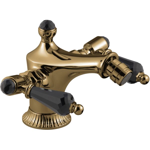 Emmevi The One Atena, смеситель для биде. Черные кристаллы Swarovski, цвет бронза