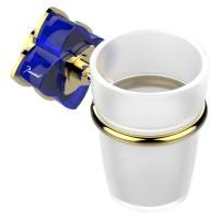 THG PETALE DE CRISTAL BLEU Стакан стеклянный, подвесной, цвет полированное золото