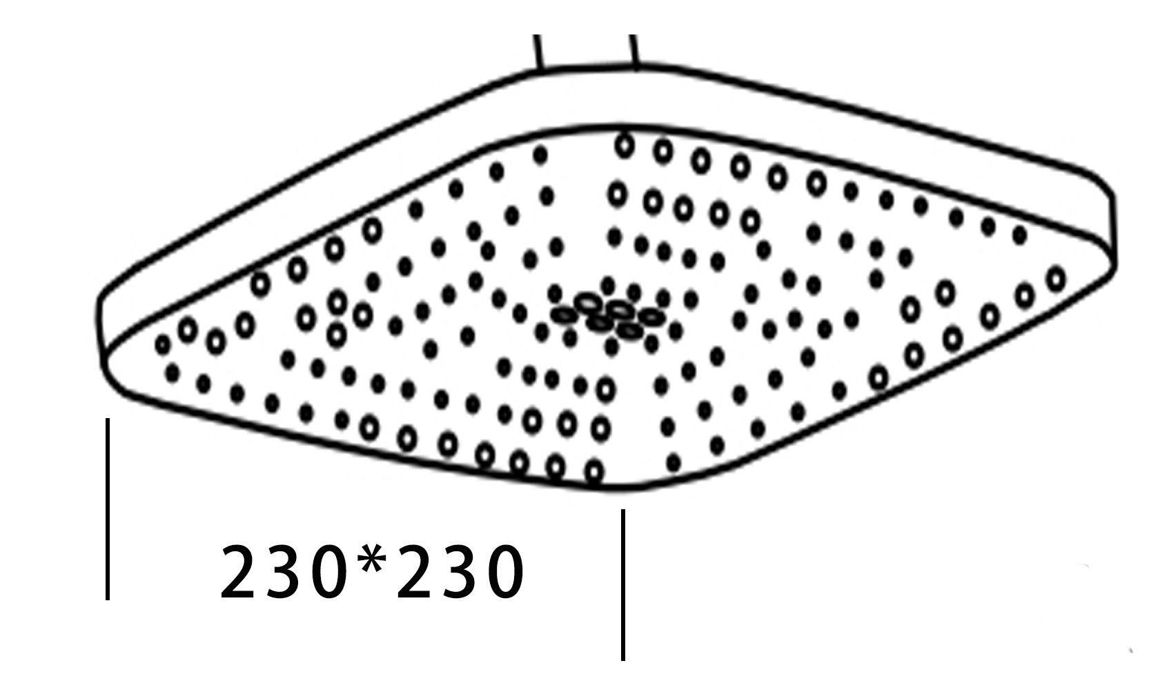 Верхний душ VTS03Black, VODA