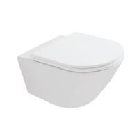 GLOBO Forty3 Унитаз подвесной  безободковый 57x36 см, с системой скрытого крепежа, цвет: белый