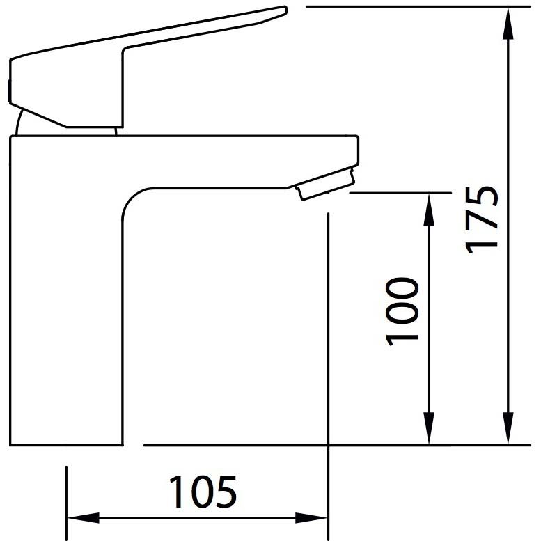 START XTREME Смеситель для раковины 100мм, ec1, хром
