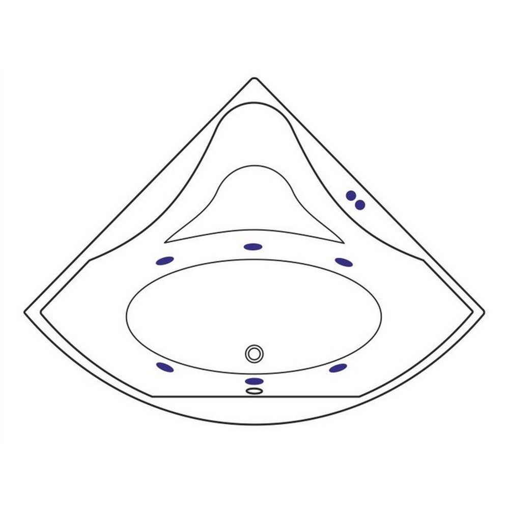 Ванна EXCELLENT Glamour 150x150 "SOFT" (хром)