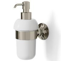 Devon&Devon New York Дозатор для жидкого мыла, держатель и помпа никель блестящий