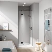 Kermi LIGA  Дверь в нишу  c непод.сегментом  LI SFL 1000x2000,  Schwarz Soft+прозрачное стекло с Kermiclean Kermi LIGA  Дверь в нишу  c непод.сегментом  LI SFL 1000x2000,  Schwarz Soft+прозрачное стекло с Kermiclean