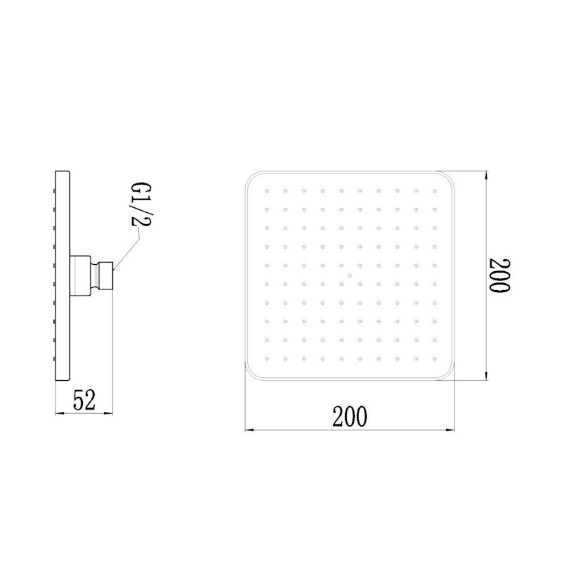 Верхний душ Savol S-FDP07C, матовое золото/черный, артикул S-FDP07C