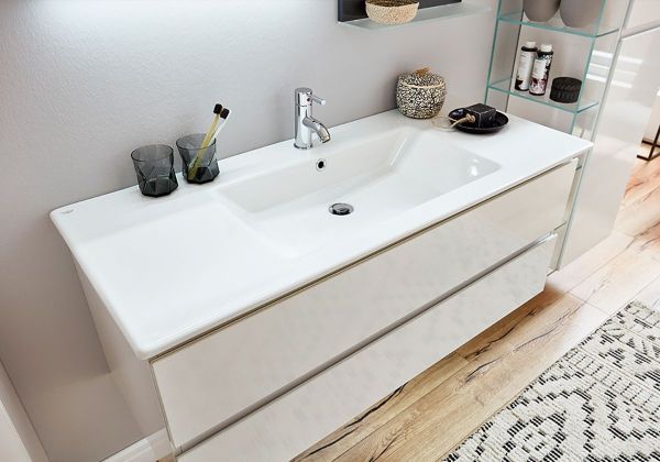 Marlin 3290fair, раковина керамическая 121 см, цвет белый