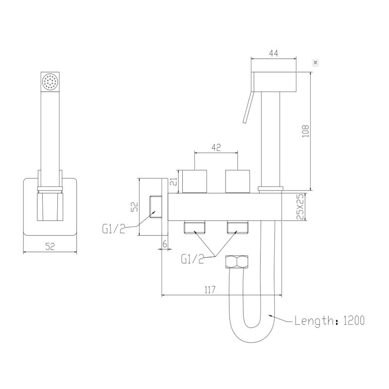 Гигиенический душ со смесителем Savol S-FXQ011W, белый