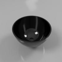 Умывальник WHITECROSS Amethyst D=50 (черный глянец) иск. камень