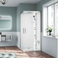 NOVELLINI GLAX Душевая кабина 900х900х2170 мм., Standart, смеситель термостатический, отделка Silver, стекла прозрачные NOVELLINI GLAX Душевая кабина 900х900х2170 мм., Standart, смеситель термостатический, отделка Silver, стекла прозрачные