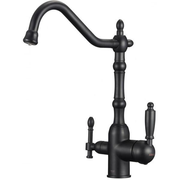Смеситель для кухни с подключением к фильтру Savol S-L1803H, черный