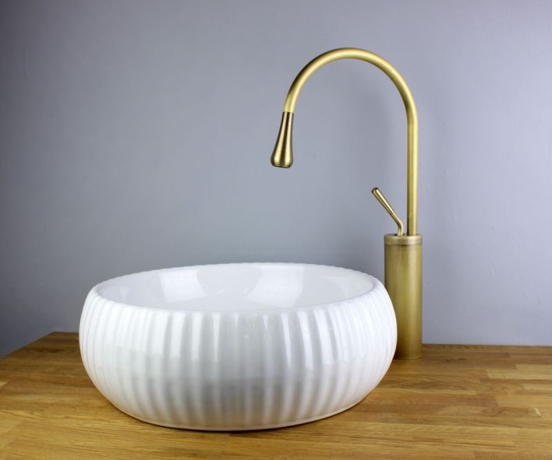 Раковина чаша Bronze de Luxe Эмеральда 1382W, белый, артикул 1382W