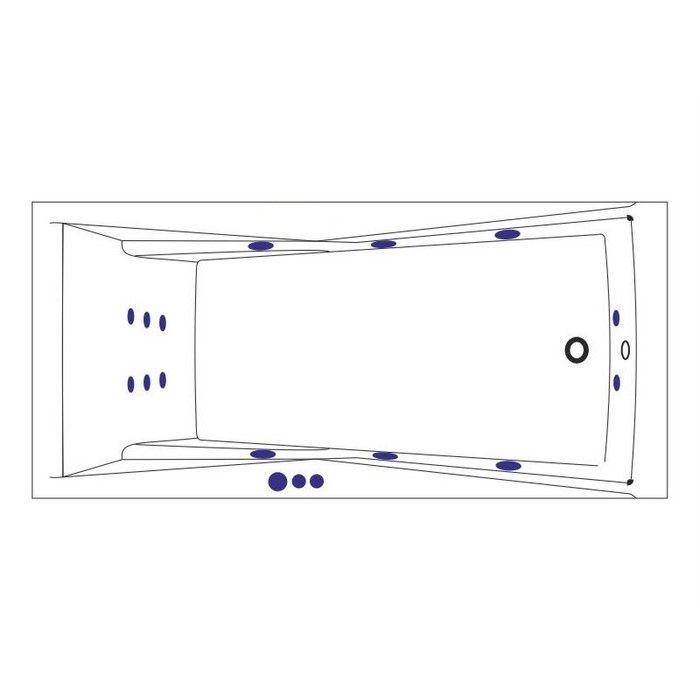 Ванна WHITECROSS Palace 170x75 "SMART" (хром)