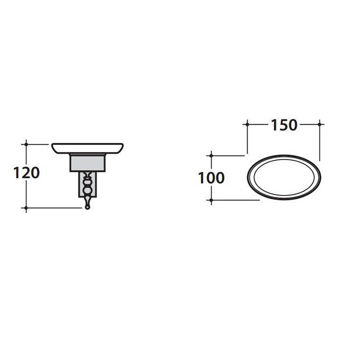 GLOBO Paestum Мыльница подвесная керамическая, цвет белый/хром