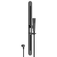 Gessi Cono Штанга в комплекте с душевой лейкой с защитой от известкового налёта, шланг 1,50 м, вывод воды из стены., цвет: Black Metal Brushed PVD