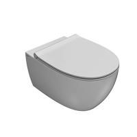 GLOBO 4ALL Унитаз подвесной БЕЗОБОДКОВЫЙ 54*36см, с системой скрытого крепежа, цвет белый