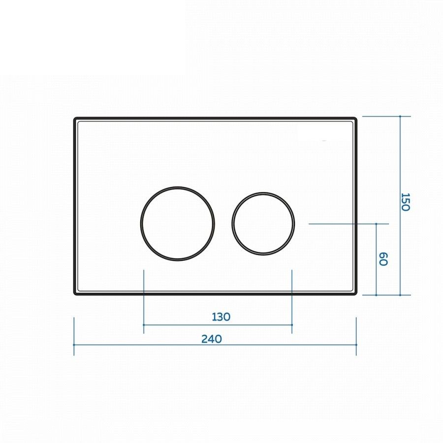 Клавиша смыва Maretti Elena AC12EA-746, белый/хром