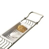 Devon Grace Полка поперечная для ванны, никель блестящий/керамика