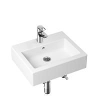 Комплект 4 в 1 Lavinia Boho Bathroom Sink 21510416, накладная фарфоровая раковина 50.5 см, смеситель с донным клапаном, латунный сифон, угловые вентили 2 шт.