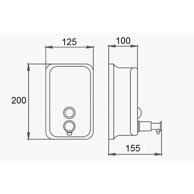 Дозатор жидкого мыла D-Lin D201103, хром