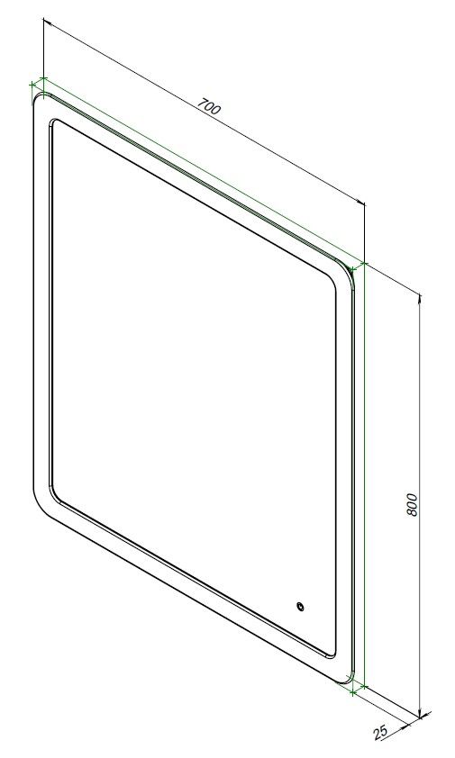 Зеркало Aquanet Ирис 70 с подсветкой LED Зеркало Aquanet Ирис 70 с подсветкой LED