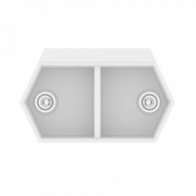 Кухонная мойка KitKraken Gulf White 85 Белая, артикул K-850.2B.9010