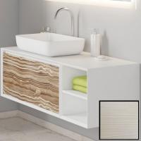 Тумба под раковину SanVit Стайл 120 L kstyle120 с фактурой под дерево подвесная Лиственница