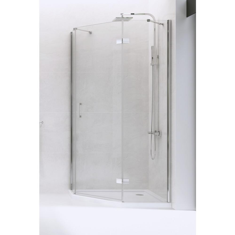 Душевое ограждение NEW TRENDY NEW AZURA R (R) 100x80x195 K-0562 (хром)