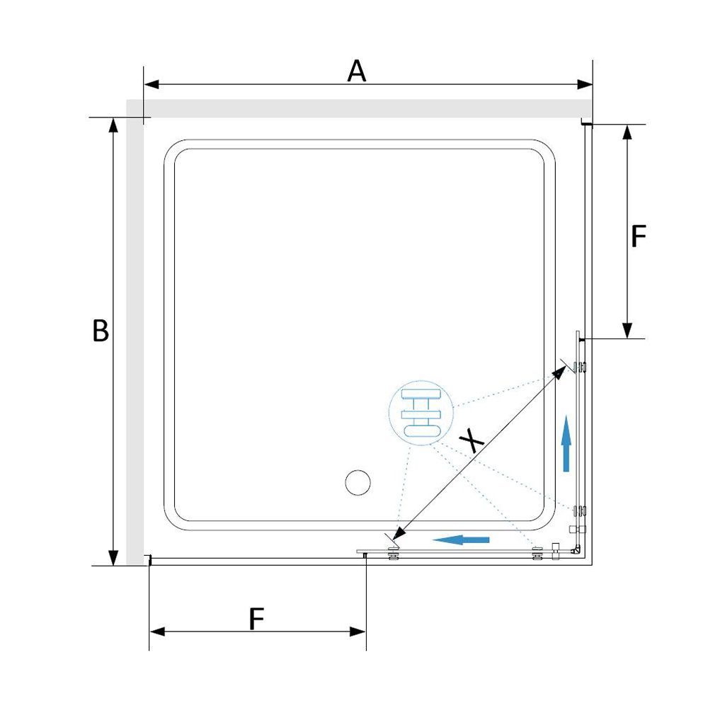 Душевой уголок RGW SV-31G (1000x1000, Прозрачное)