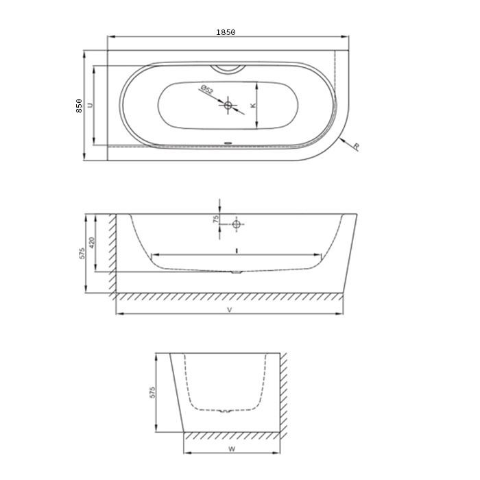 Опора для ванны, Bette, универсальная, комплект-2 штуки, артикул B23-1500