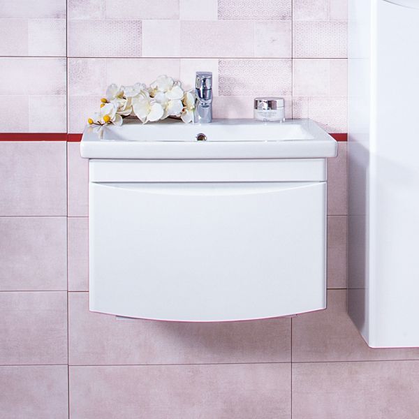 Тумба под раковину подвесная Бриклаер ВЕГА белый , 60 см