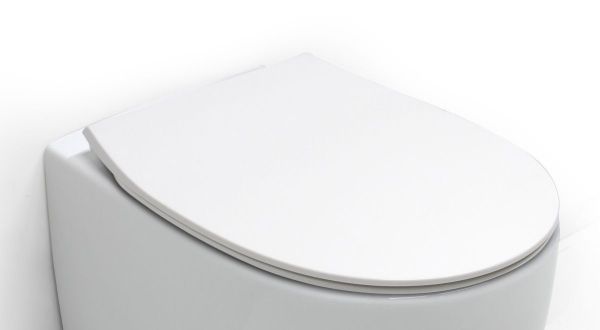 White Ceramic Basic, быстросъемное ультратонкое сиденье с микролифтом, цвет черный матовый