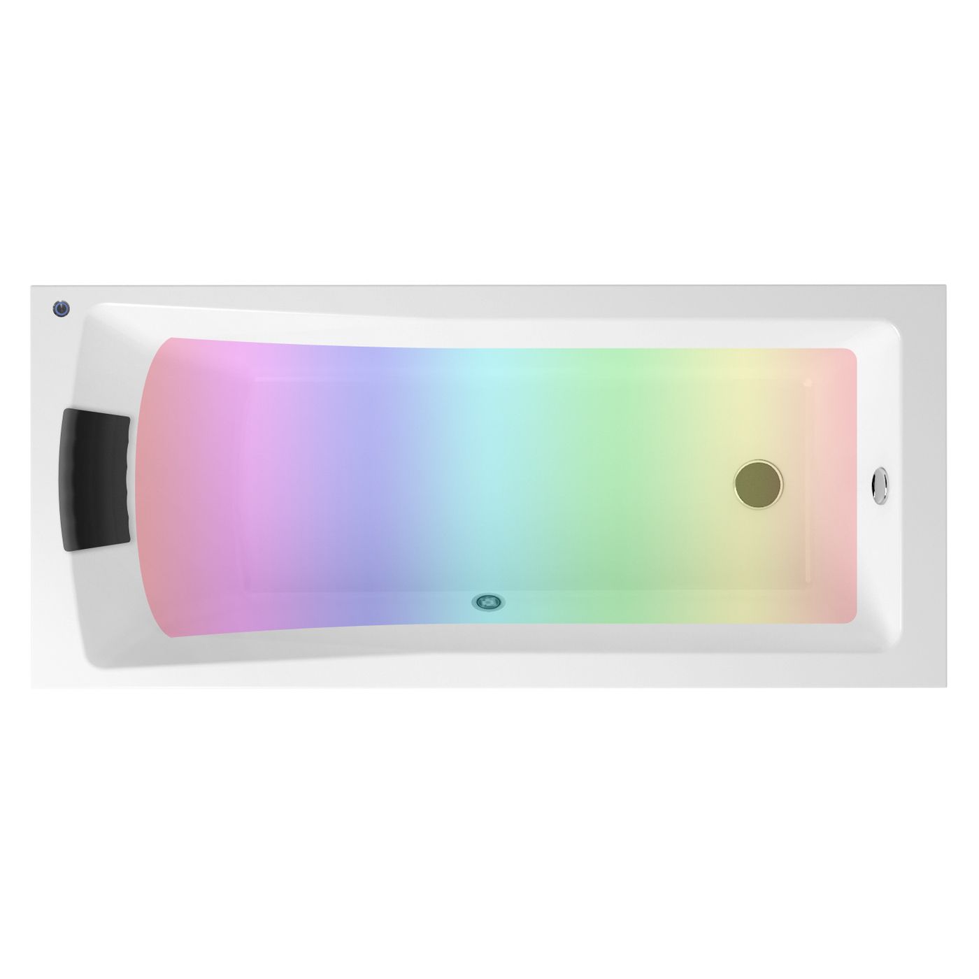 Комплект 5 в 1 Lavinia Boho One S4-3701008P, акриловая ванна 180x80 см, каркас с монтажным набором, подголовник, лицевой экран, хромотерапия