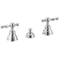 CISAL Arcana America Смеситель для биде на 3 отверстия без излива, с донным клапаном, цвет хром