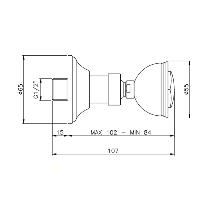 Nicolazzi Doccia Форсунка боковая, цвет: бронза