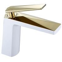 Смеситель для умывальника VENTURO белый + золото