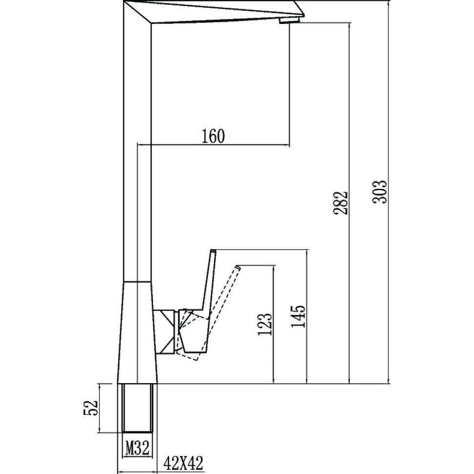Смеситель для кухни Savol S-005512H, черный
