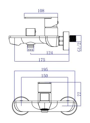Смеситель Ekaterinburg для ванны, с акс., артикул: EK54