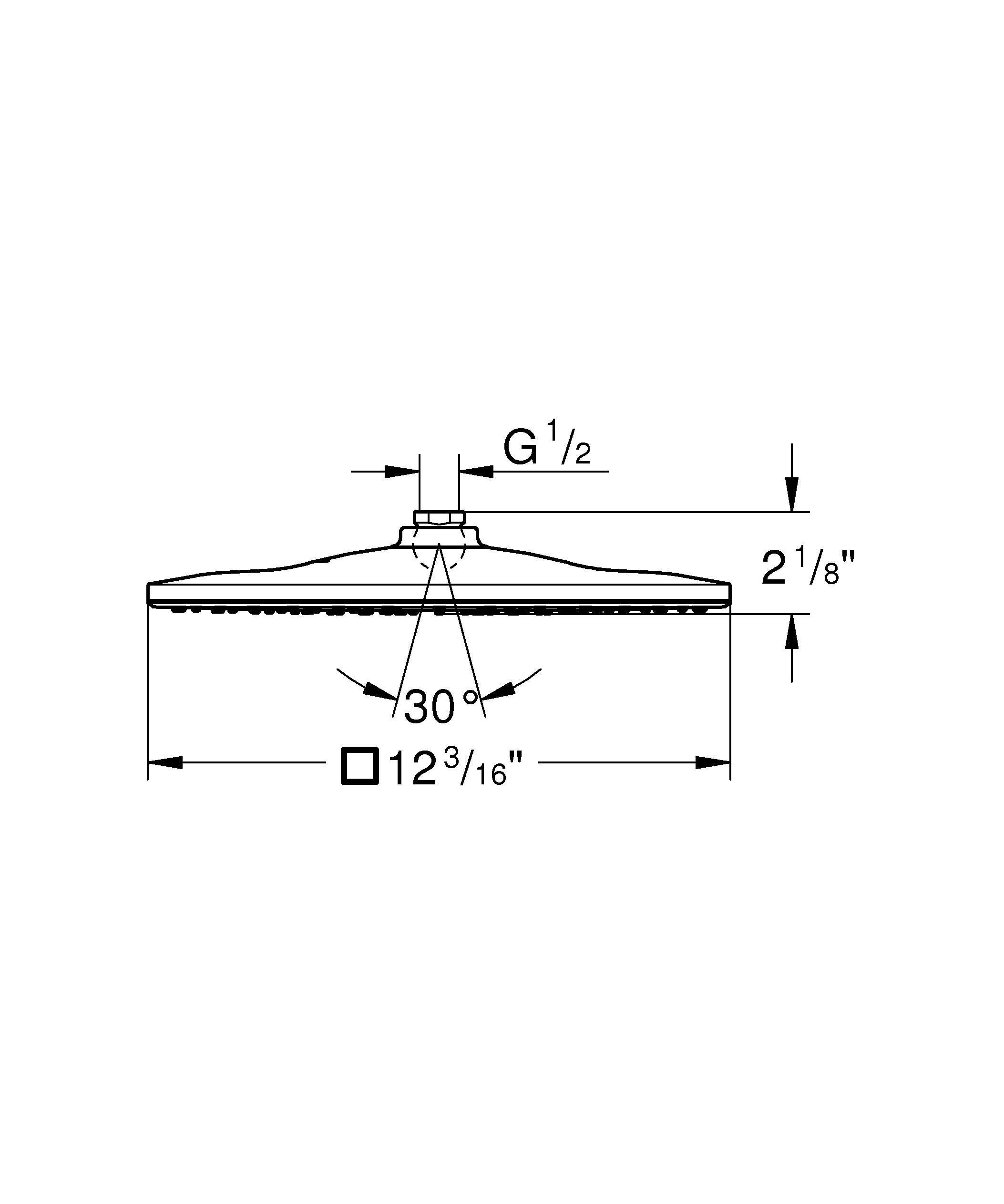 Верхний душ GROHE Rainshower 310 Mono, белая луна (26568LS0)