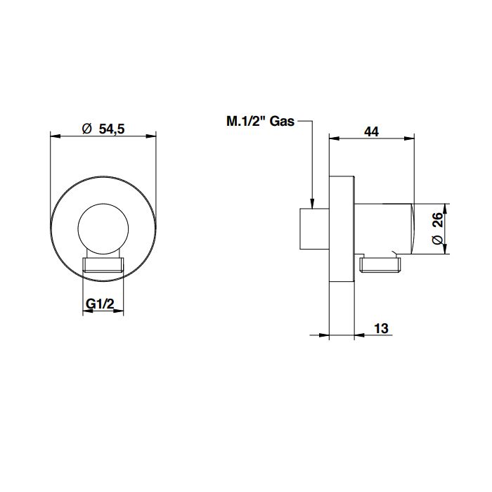 Bongio Выпуск подключение, цвет черный матовый