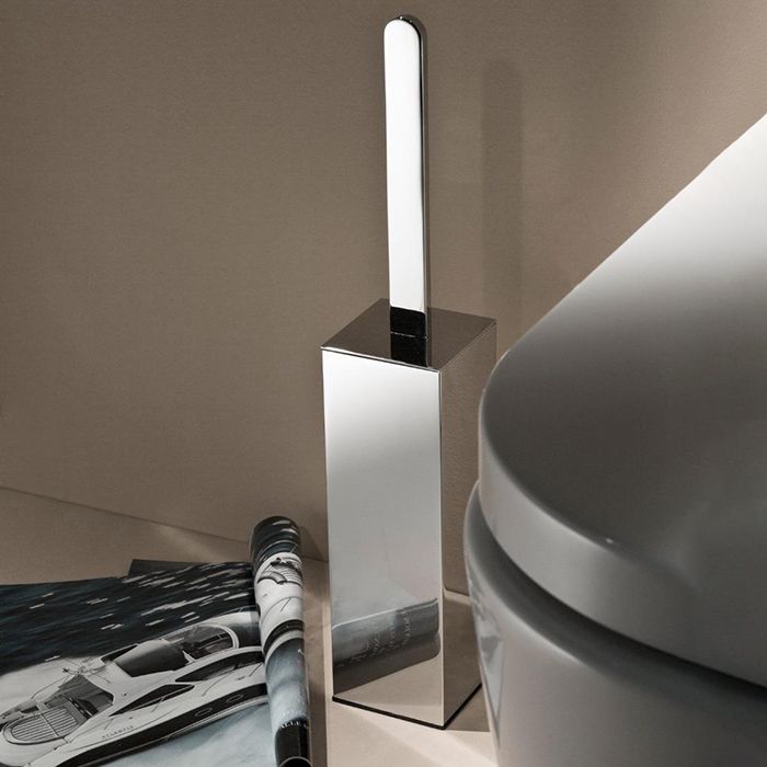 BERTOCCI Polo Ершик напольный , цвет белый/никель брашированный