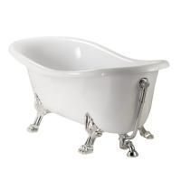 BELLA Ванна 170x81xH74 см. на лапах "LEONE" LUX, белая, слив/перелив хром