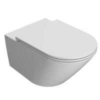 GLOBO Forty3 Унитаз подвесной  безободковый 57x36 см, с системой скрытого крепежа, цвет: белый матовый
