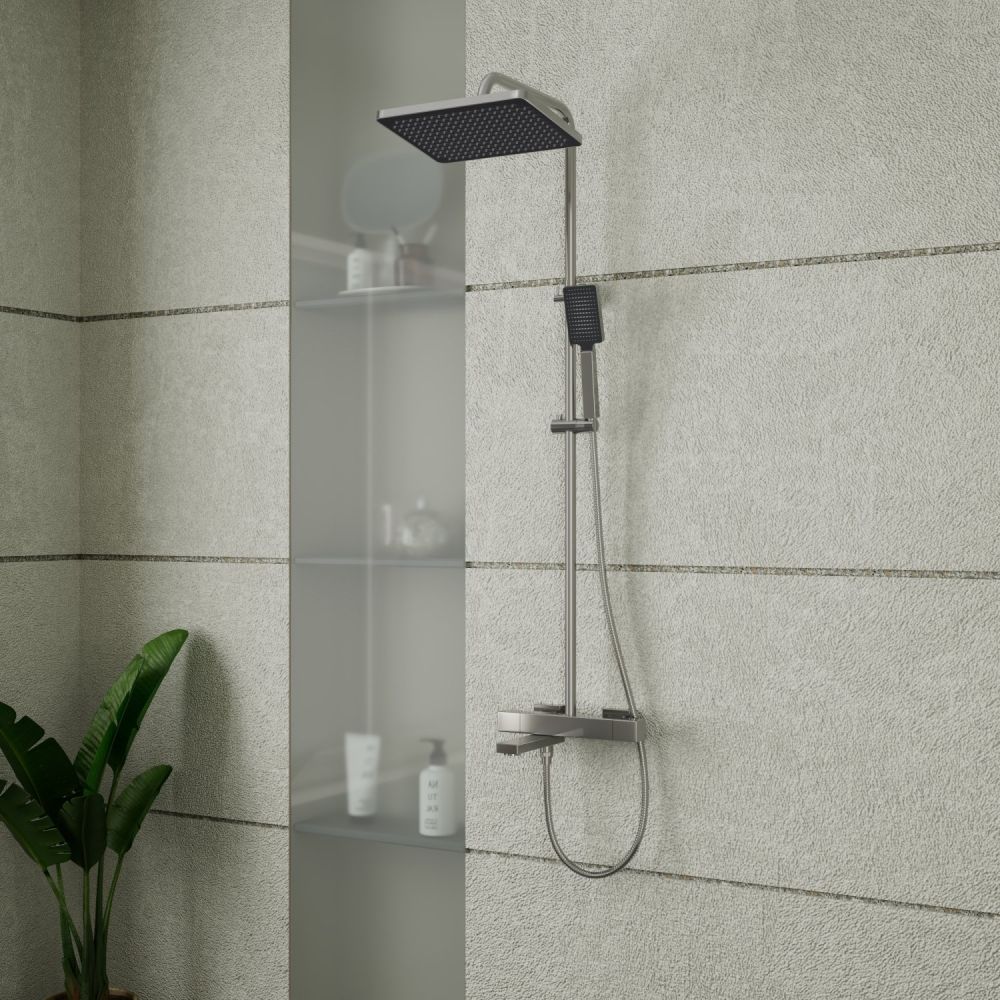 Тропическая душевая система RUSH термостатическая с изливом хром (ST4235-60), артикул ST4235-60