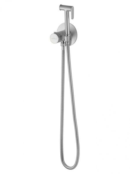 Смеситель с гигиеническим душем и термостатом встраиваемый WONZON & WOGHAND, Брашированный никель (WW-88829909-BN)