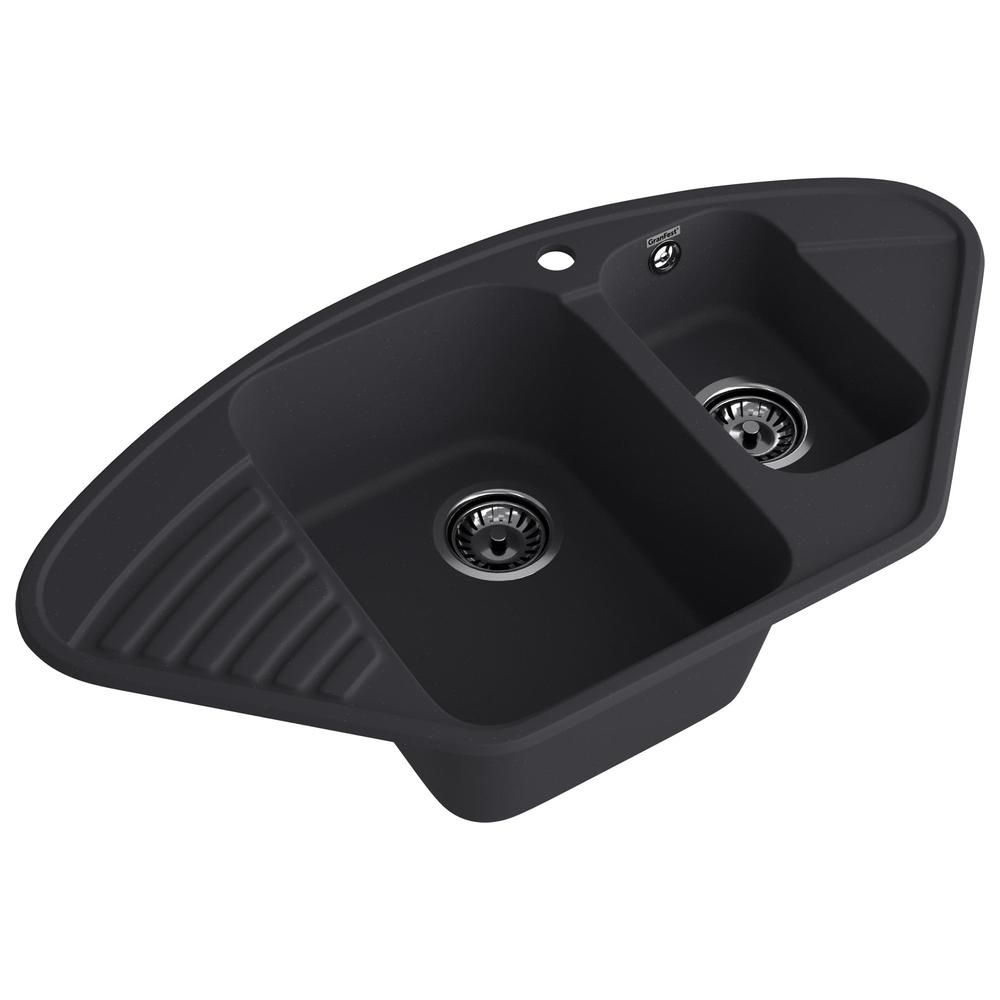 Кухонная мойка GranFest QUARZ 14, черный, артикул 14 черный