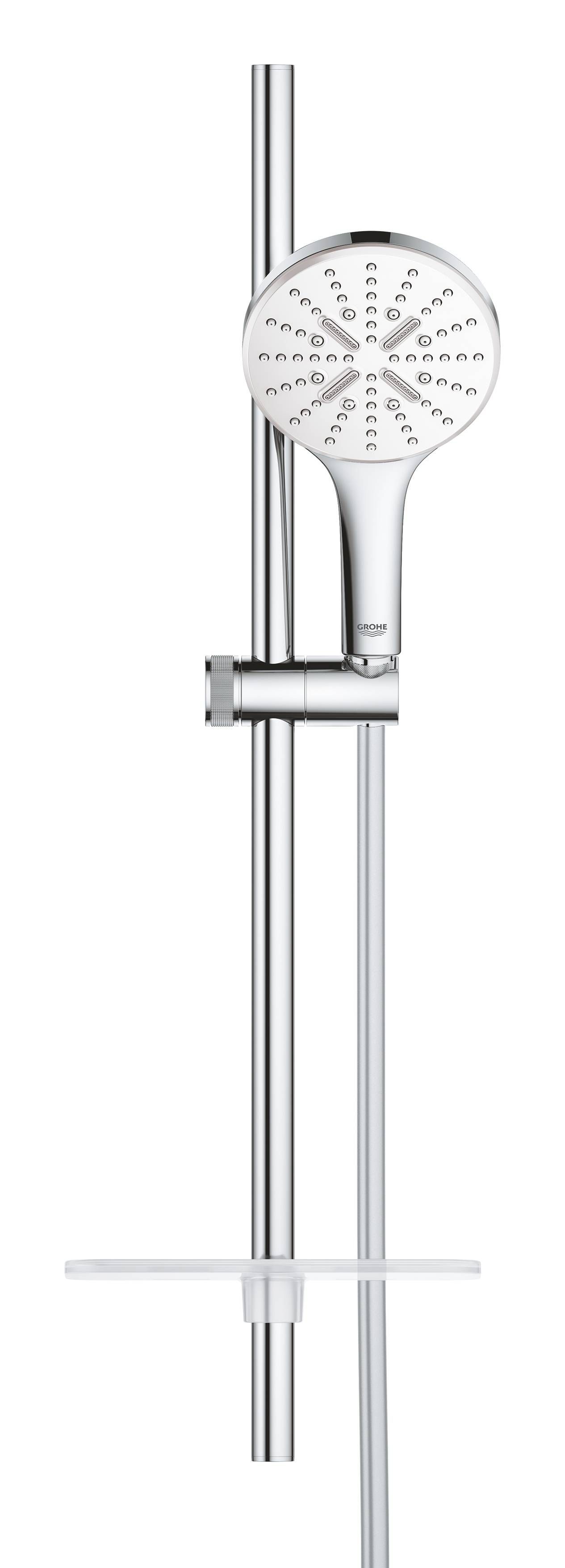 Душевой гарнитур GROHE Rainshower SmartActive 130, 3 вида струй, белая луна (26576LS0)