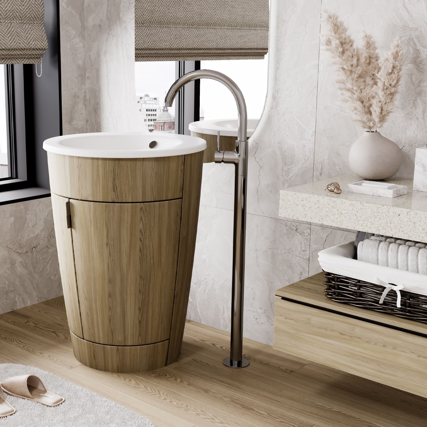 Main 4153 Смеситель напольный для раковины