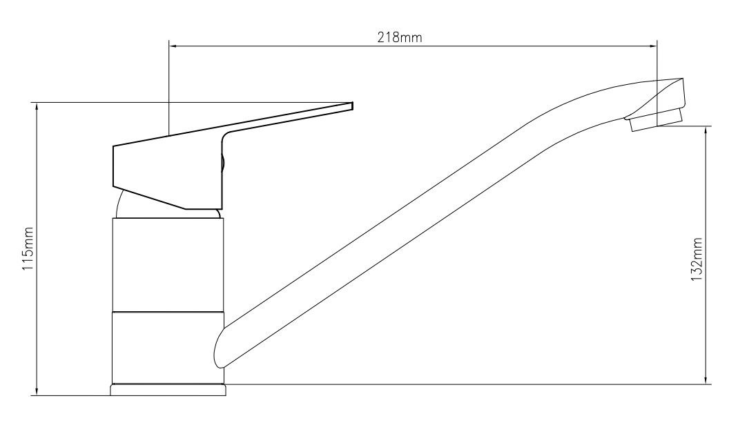 Смеситель Level для кухни, 200мм, артикул: LV05